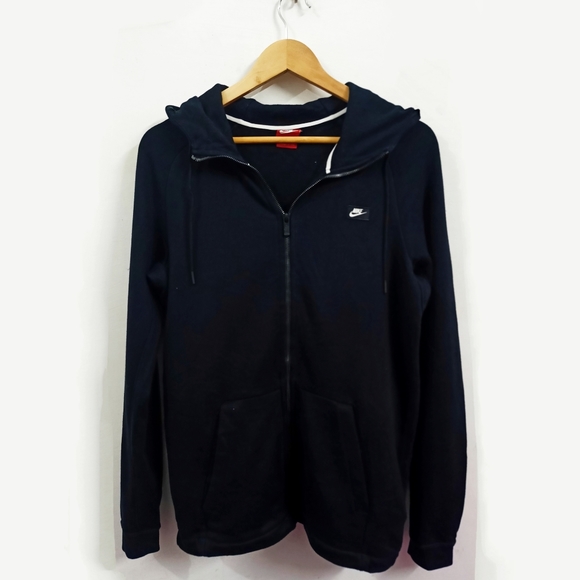 Nike Authentic swoosh box Black zipper hoodie for men's and women's - Picture 2 of 8